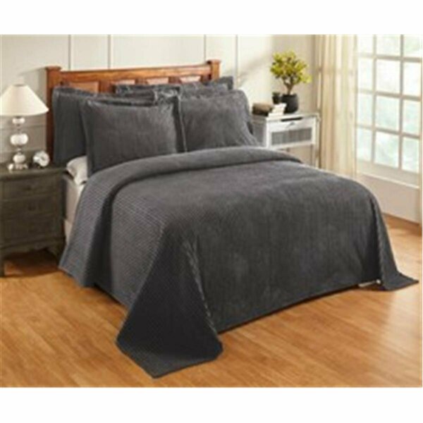 Better Trends Jullian Cotton Bedspread, Gray - Twin Size BSASPTWGRY